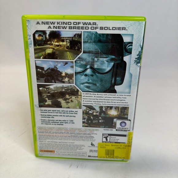 Tom Clancy Ghost Recon Advanced Warfighter Xbox 360 Game Disc Manual Case Works - Picture 2 of 3